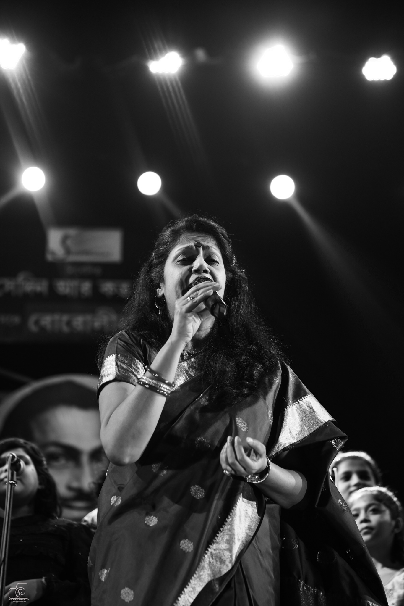 Antara Chowdhury performing on stage.